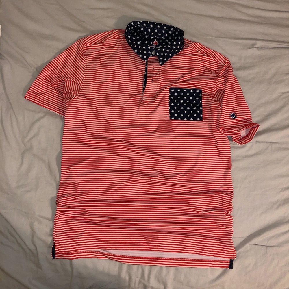 Southern Proper American Flag Polo